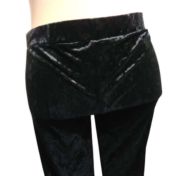 H&M Divided L Womens Pants Black Crushed Velvet Slim Leg Stretch Lounge Trousers - Picture 6 of 12